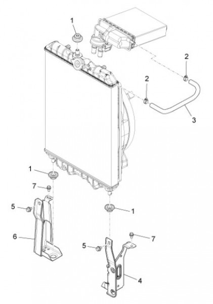 Fahrgestell Kühleranbauteile - Porter D120 Diesel 1300ccm 4T LC 2013- ZAPS90CK