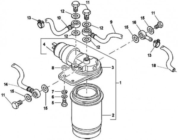 Motor Dieselfilter - Classic 400 422ccm 4T 2V AC 2014- MBX000T58RC001005