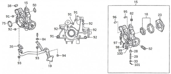 Motor Ölpumpe - Porter Porter 1000ccm 4T LC 1998-2009 ZAPS85