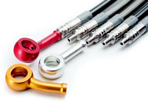 TRW Stahlflexleitung, schwarz, vorne + hinten 1260mm, Varioflex