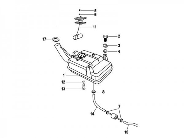 Fahrgestell Benzintank - Calessino 422ccm 4T LC 2007-2008 ZAPT2D4MC