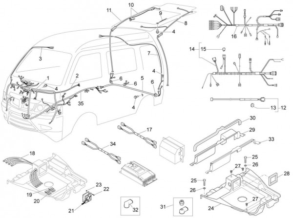 Elektrische Anlage Kabelbaum - Porter Porter Electric ccm 2009- ZAPS9E