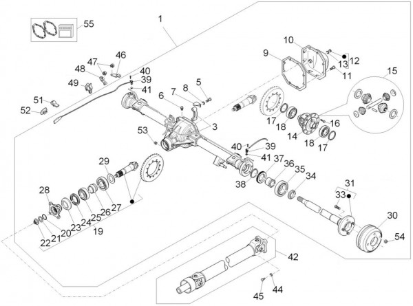 Motor Hinterachsantrieb - Porter D120 Diesel 1300ccm 4T LC 2013- ZAPS90VK