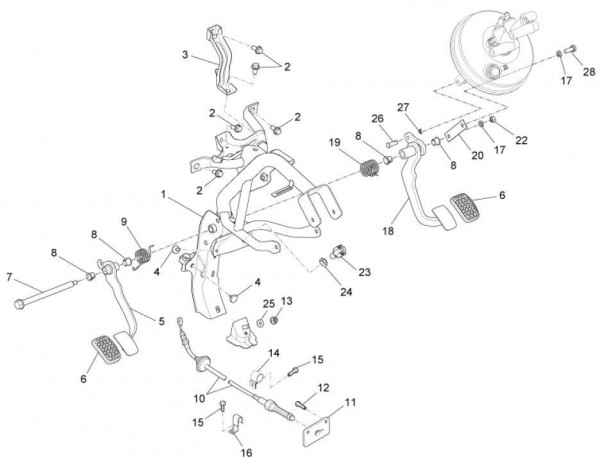 Bowdenzüge Pedale - Porter Maxxi Multitech 1300ccm 4T LC 2011- ZAPS90RJ