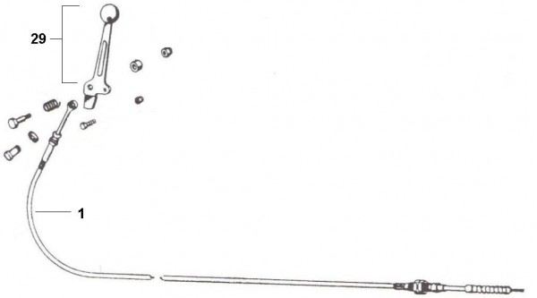 Bowdenzüge Schalthebel - Vespa Car 125ccm 2T AC 1970- MPF1T