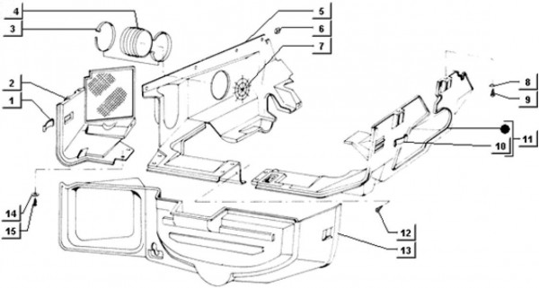 Fahrgestell Verkleidungen - Ape TM 703 Diesel mit Lenker 422ccm 4T AC 1997-2004 ATD1 00001101