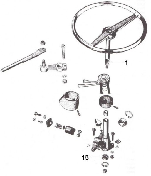 Lenker Lenkrad - Ape Car 422ccm 4T AC 1986- AFD1T