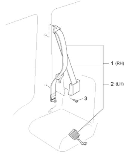 Fahrgestell Sicherheitsgurte - Porter Maxxi Multitech 1300ccm 4T LC 2014- ZAPS90RJ