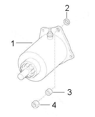 Motor Anlasser - Ape Mix 50ccm 2T AC 2009- ZAPC80000