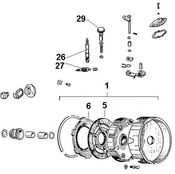 Motor Kupplung - Ape 220ccm 2T AC 1978-1983 MPM2T