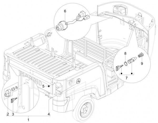 Elektrische Anlage Schloßsatz - Calessino 200ccm 4T 3V AC 2015- ZAPT42PMC