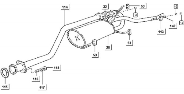 Motor Auspuff - Porter Porter Diesel 1400ccm 4T LC 1998-2004 ZAPS85000004