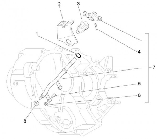 Motor Schalthebel - Ape Mix 50ccm 2T AC 2014- ZAPC80000