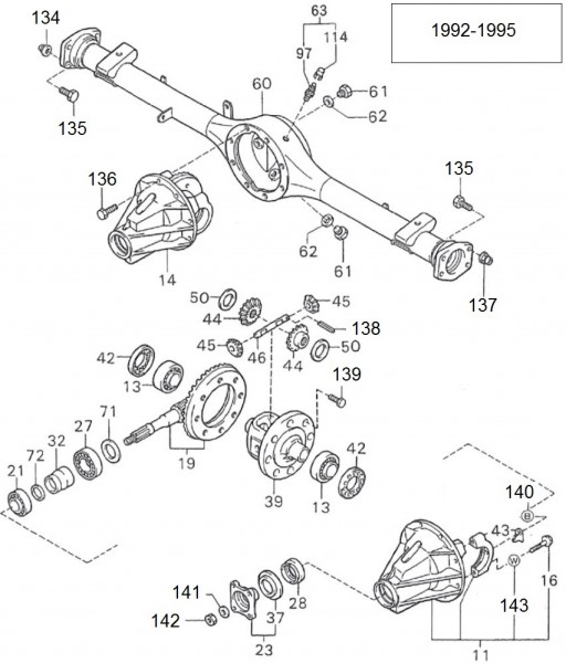 Motor Hinterachsantrieb - Porter Porter 1000ccm 4T LC 1992-1998 ZAPS85