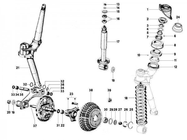 Radaufhängung Vorderradgabel - MP 601 Classic 422ccm 4T LC 2006-2007 MC349B0D2