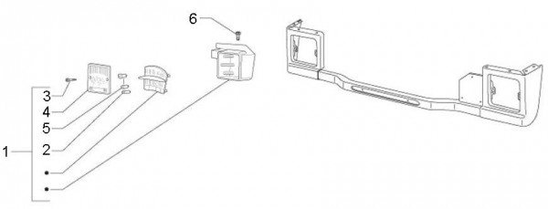 Elektrische Anlage Rücklicht - Ape Mix 50ccm 2T AC 2013- ZAPC80000