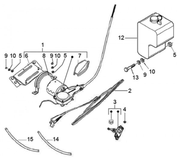Elektrische Anlage Scheibenwischer - Classic 400 422ccm 4T 2V AC 2014- MBX000T58RC001005