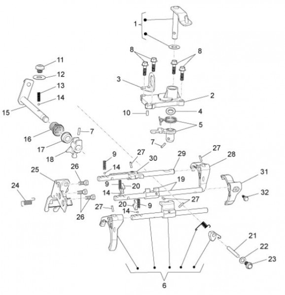 Motor Schalthebel - Porter Maxxi D120 Diesel 1200ccm 4T LC 2013- ZAPS90RK