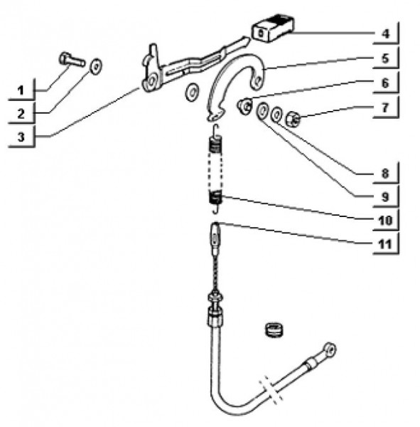 Bowdenzüge Rückwärtsganghebel - Ape TM 703 mit Lenkrad 218ccm 2T AC 1997-1999 ATM2 00001001