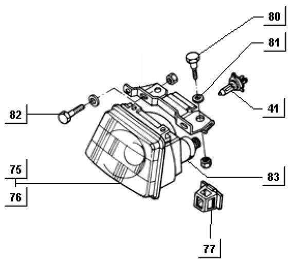 Elektrische Anlage Scheinwerfer - Porter Porter Diesel 1400ccm 4T LC 1998-2004 ZAPS85000007
