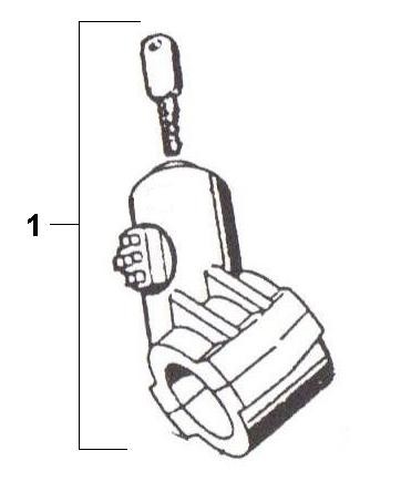 Elektrische Anlage Zündschloss - Ape Poker 422ccm 4T AC 1990-1993 M4R1T