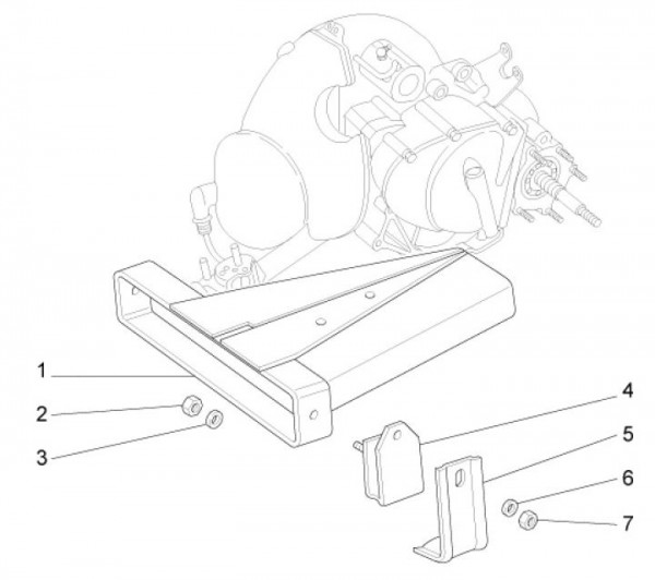 Radaufhängung Motorhalterungen - Ape Mix 50ccm 2T AC 2016- ZAPC80000