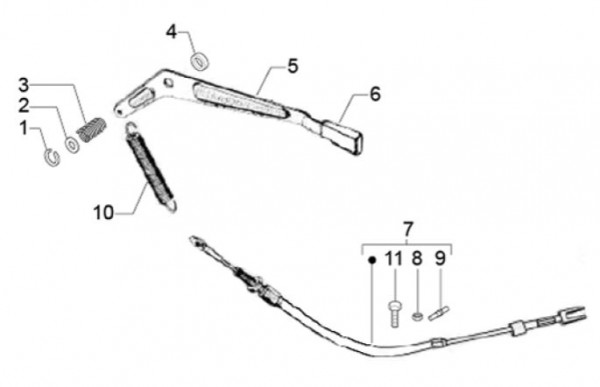 Bowdenzüge Rückwärtsganghebel - Classic 400 422ccm 4T 2V AC 2014- MBX000T58RC001005