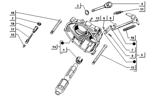 Motor Differentialgehäuse - Ape TM 218ccm 2T AC 1999-2004 ZAPT1000000001001