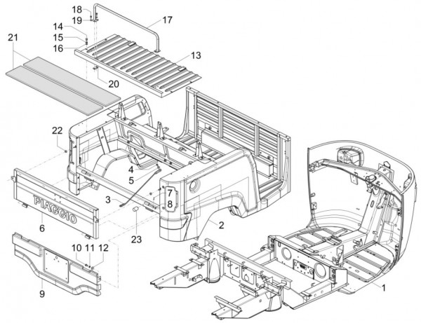Fahrgestell Fahrgestell - Calessino 200ccm 4T 3V AC 2017- ZAPT42PMC