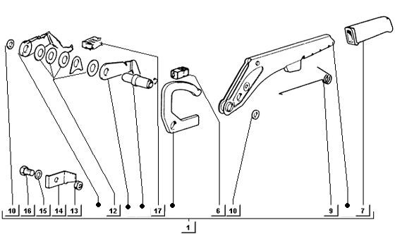 Radaufhängung Handbremshebel - Ape TM 218ccm 2T AC 1984- ATM2 00001001