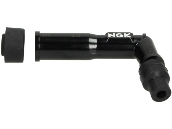 NGK Zündkerzenstecker, XD05F, schwarz, 102° Winkel, für Anschlussgewinde