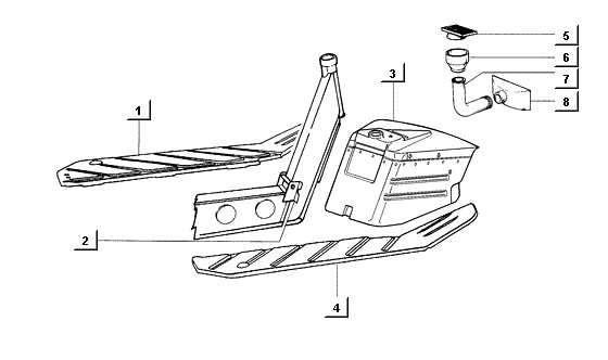 Fahrgestell Fußraumabdeckungen - Ape Mix 50ccm 2T AC 1998-2008 ZAPC80000