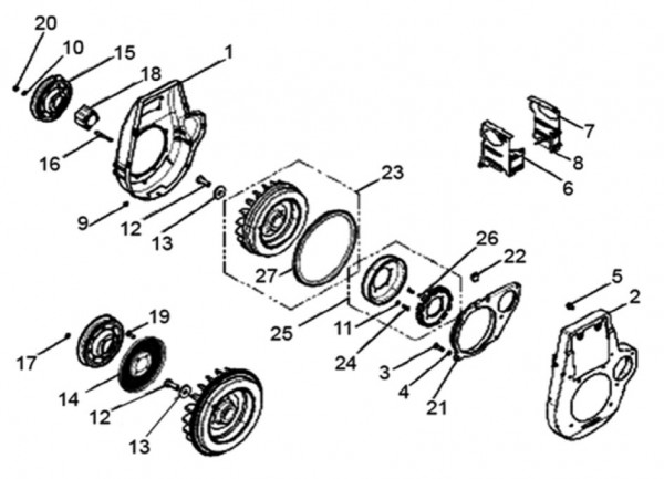 Motor Gehäusedeckel - Classic 400 422ccm 4T 2V AC 2014- MBX000T58RC001005