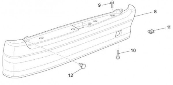 Fahrgestell Hinterabdeckung - Porter Porter Electric ccm 2011- ZAPS9E