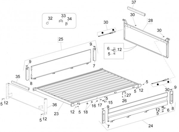 Fahrgestell Ladefläche offen - Porter Maxxi Multitech 1300ccm 4T LC 2015-