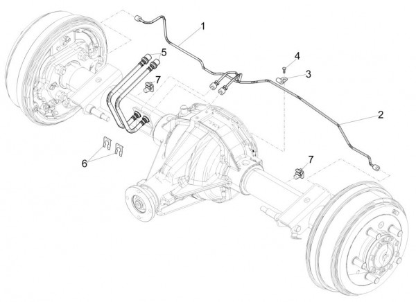 Bowdenzüge Bremsleitungen hinten - Porter Maxxi Multitech 1300ccm 4T LC 2017-