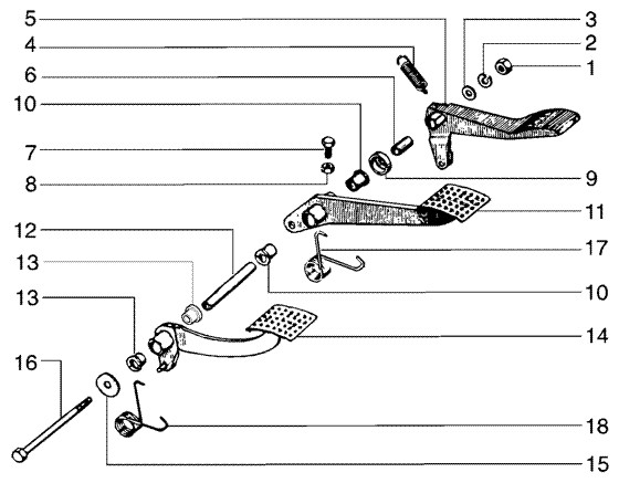 Bowdenzüge Pedale (Lenkrad) - Ape TM 422ccm 4T AC 1997-2004 ZAPT1000000023141