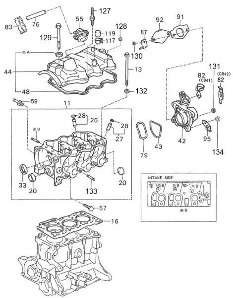 Motor Zylinderkopf - Porter Porter 1000ccm 4T LC 1992-1998 ZAPS85