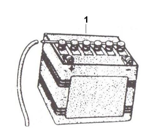 Elektrische Anlage Batterie - Ape Poker 422ccm 4T AC 1990-1993 M4R1T