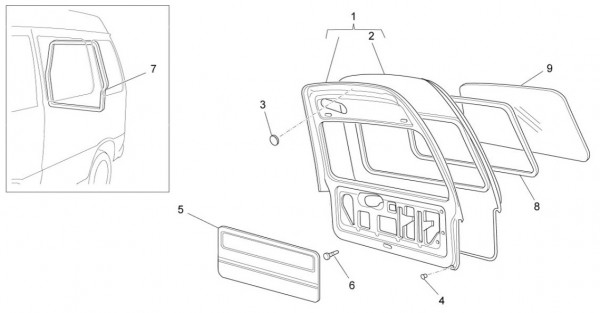 Fahrgestell Heckklappe - Porter Multitech 1300ccm 4T LC 2017-
