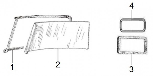 Fahrgestell Windschutzscheibe - Classic 400 422ccm 4T 2V AC 2016- MBX000T58RC001005