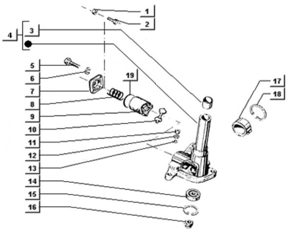 Lenker Lenkgehäuse - Ape TM 703 mit Lenkrad 220ccm 2T AC 1997-1999 ZAPT10000