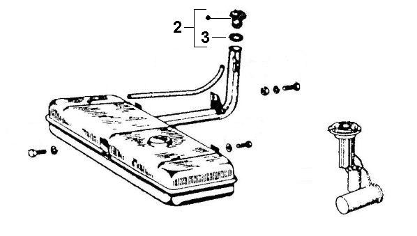 Fahrgestell Benzintank - Ape 50ccm 2T AC 1971- TL2T