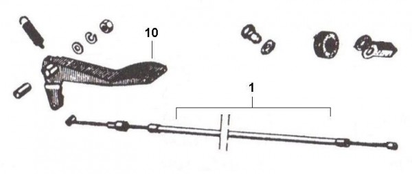 Bowdenzüge Gaszug - Ape Poker 422ccm 4T AC 1990-1993 M4R1T