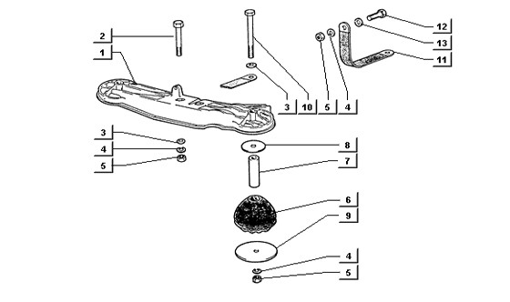 Motor Traverse vorn - Ape TM 218ccm 2T AC 1999-2004 ZAPT1000000001001
