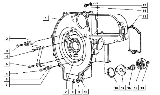 Motor Gebläsegehäuse I - Ape TM 422ccm 4T LC 2013- ZAPT1000000001001