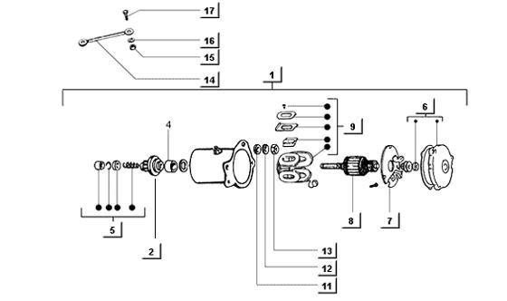Motor Anlasser - Ape Mix 50ccm 2T AC 1998-2008 ZAPC80000