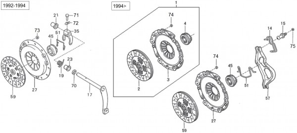 Motor Kupplung - Porter Porter 1000ccm 4T LC 1992-1998 ZAPS85