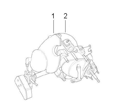 Motor Motor - Ape Mix 50ccm 2T AC 2009- ZAPC80000