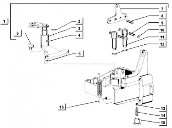 Motor Schaltgehäuse - Ape TM 703 Diesel mit Lenker 422ccm 4T AC 1997-2004 ATD1T